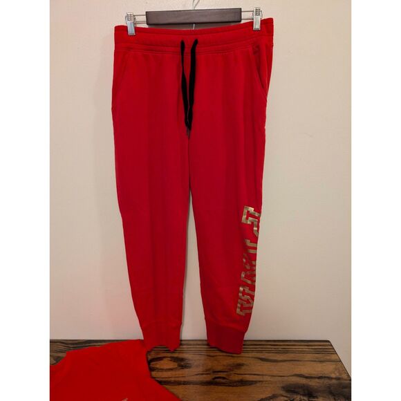 VS PINK Y2K 2021 Collection Red & Gold Glitter BLING Dog Logo Set L/M - Picture 4 of 5